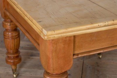 corner of pine table